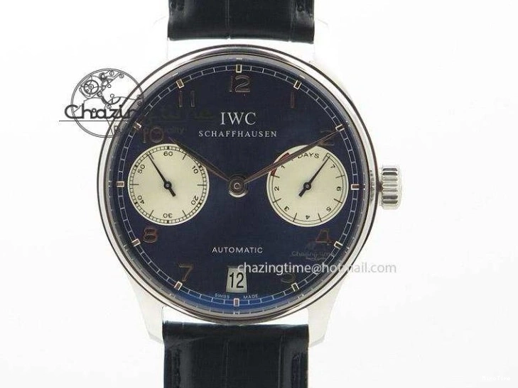 MIROTIME 0809 Portuguese Tourbillon IW5046 SS ZF Best Edition Gray Dial on Black Leather Strap SunProtective 7147